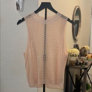 SHEIN Light Pink Sleeveless Knit Top